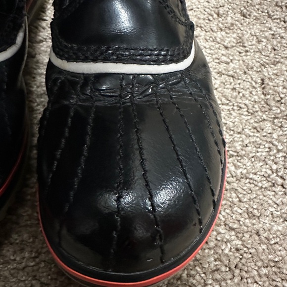 Sorel Tofino Cate Waterproof Quilted Women’s Winter Boots - Black & Coral, Sz 9 - Picture 6 of 7